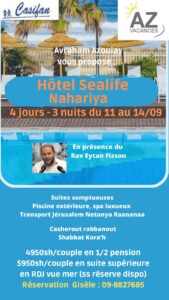 1 - 2 Séjour Hotel sea life Naharya sept 2025