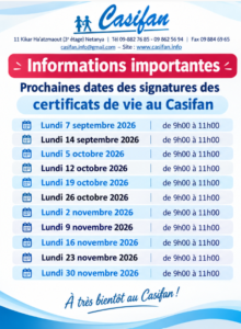 certidicat de vie au 06092026